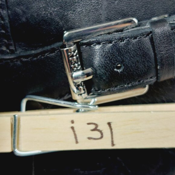 Ralph Lauren Tia Black Leather Side Zip Buckle Detail Wedge Heeled Boots I31 - Picture 14 of 14